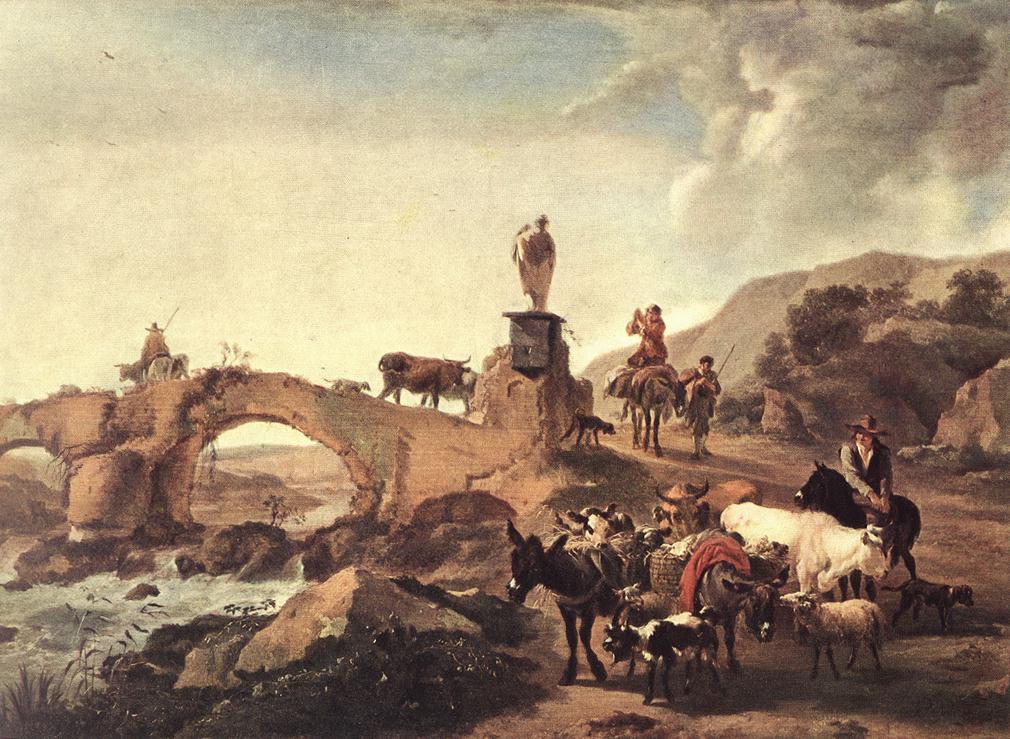 Italian Landscape with Bridge  ddd